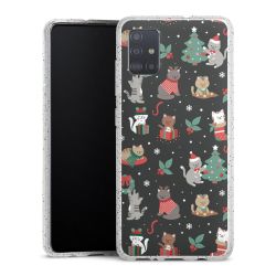 Silikon Glitter Case transparent-silber