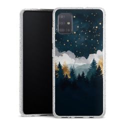 Silikon Glitter Case transparent-silber