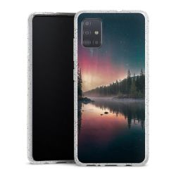 Silikon Glitter Case transparent-silber