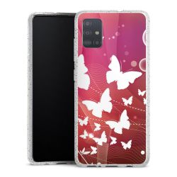 Silikon Glitter Case transparent-silber