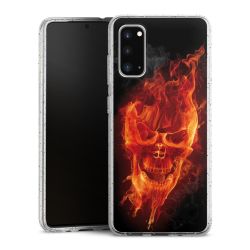 Silikon Glitter Case transparent-silber