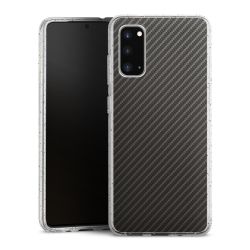 Silikon Glitter Case transparent-silber