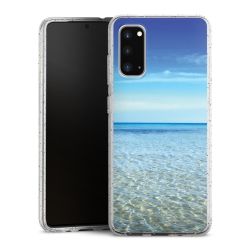 Silikon Glitter Case transparent-silber