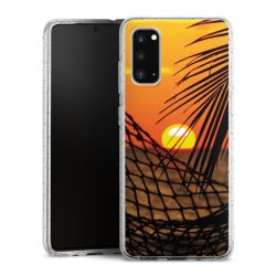 Silikon Glitter Case transparent-silber