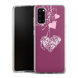 Silikon Glitter Case transparent-silber