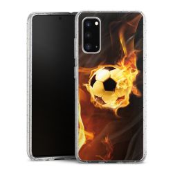 Silikon Glitter Case transparent-silber