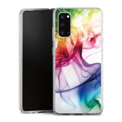 Silikon Glitter Case transparent-silber