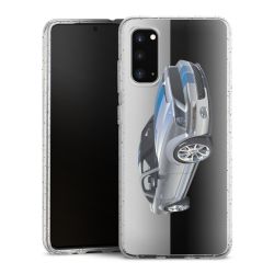 Silikon Glitter Case transparent-silber