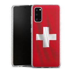 Silikon Glitter Case transparent-silber