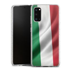 Silikon Glitter Case transparent-silber