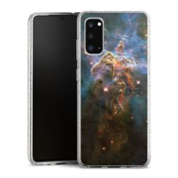 Silikon Glitter Case transparent-silber