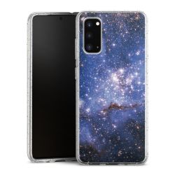 Silikon Glitter Case transparent-silber