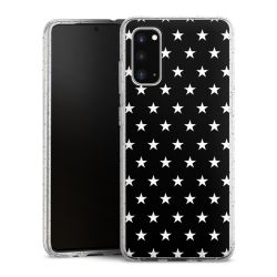 Silikon Glitter Case transparent-silber