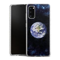 Silikon Glitter Case transparent-silber