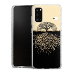 Silikon Glitter Case transparent-silber