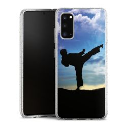 Silikon Glitter Case transparent-silber