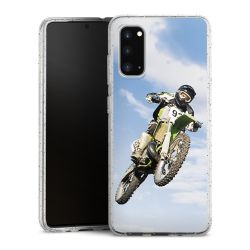 Silikon Glitter Case transparent-silber