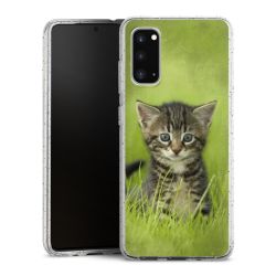 Silikon Glitter Case transparent-silber