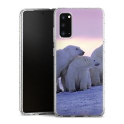 Silikon Glitter Case transparent-silber