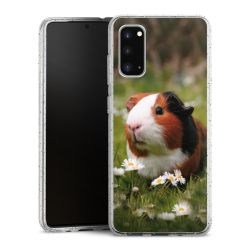 Silikon Glitter Case transparent-silber