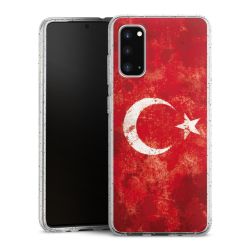 Silikon Glitter Case transparent-silber