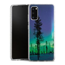 Silikon Glitter Case transparent-silber