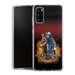 Silikon Glitter Case transparent-silber