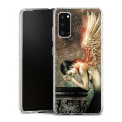 Silikon Glitter Case transparent-silber