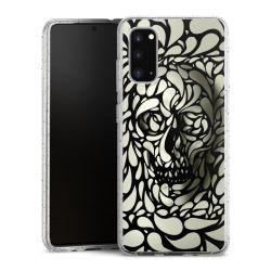 Silikon Glitter Case transparent-silber