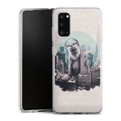 Silikon Glitter Case transparent-silber