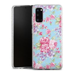 Silikon Glitter Case transparent-silber