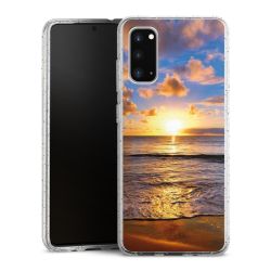 Silikon Glitter Case transparent-silber