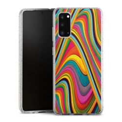 Silikon Glitter Case transparent-silber