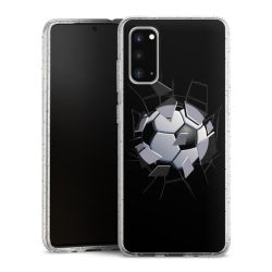 Silikon Glitter Case transparent-silber