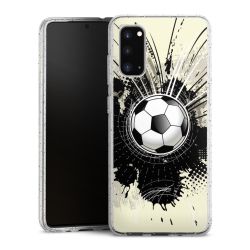 Silikon Glitter Case transparent-silber