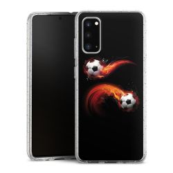 Silikon Glitter Case transparent-silber