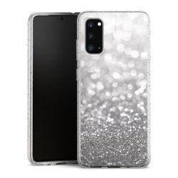 Silikon Glitter Case transparent-silber