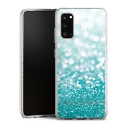 Silikon Glitter Case transparent-silber
