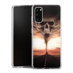 Silikon Glitter Case transparent-silber