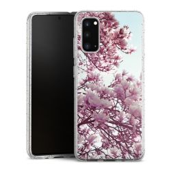 Silikon Glitter Case transparent-silber