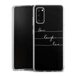 Silikon Glitter Case transparent-silber