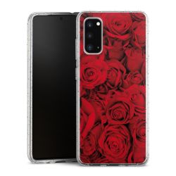 Silikon Glitter Case transparent-silber