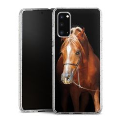 Silikon Glitter Case transparent-silber