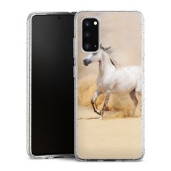 Silikon Glitter Case transparent-silber