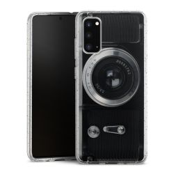 Silikon Glitter Case transparent-silber