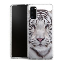 Silikon Glitter Case transparent-silber