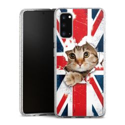 Silikon Glitter Case transparent-silber