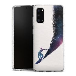 Silikon Glitter Case transparent-silber