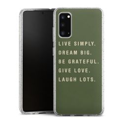 Silikon Glitter Case transparent-silber