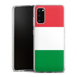 Silikon Glitter Case transparent-silber